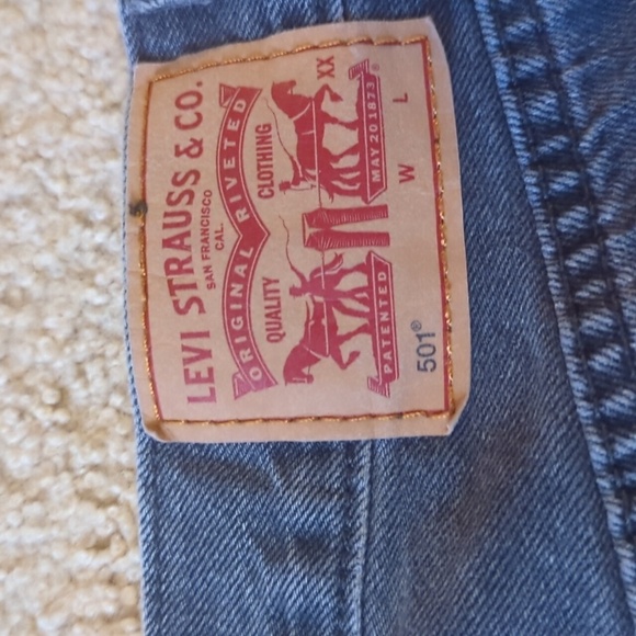 Levi Strauss Black 501 Black Button Fly Jeans - Picture 6 of 8
